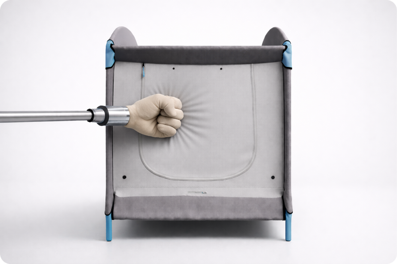 Cubby canopy wall impact test
